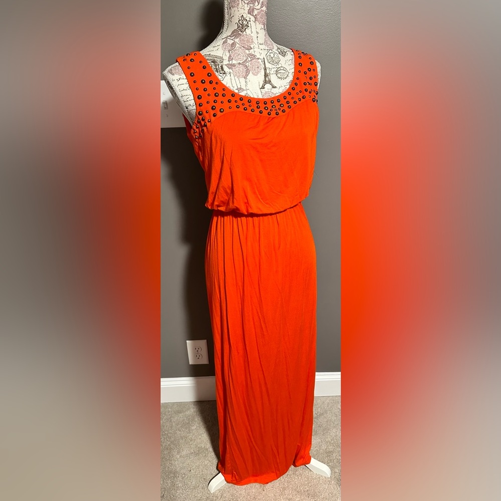 BRIGHT orange MAXI dress